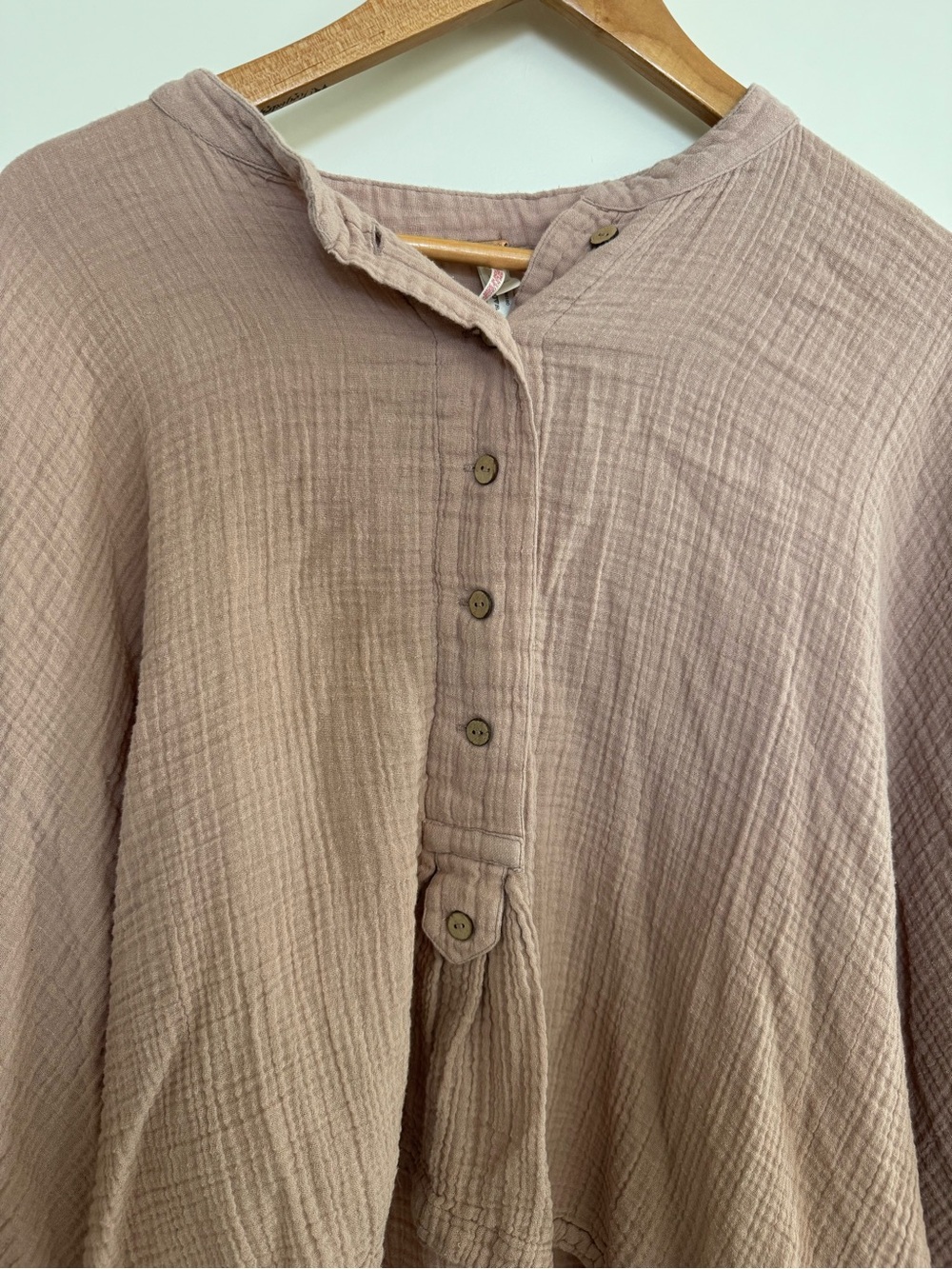 Free People Washed Mauve Button-Front Women's Top. Excellent condition, M - Picture 2 of 8